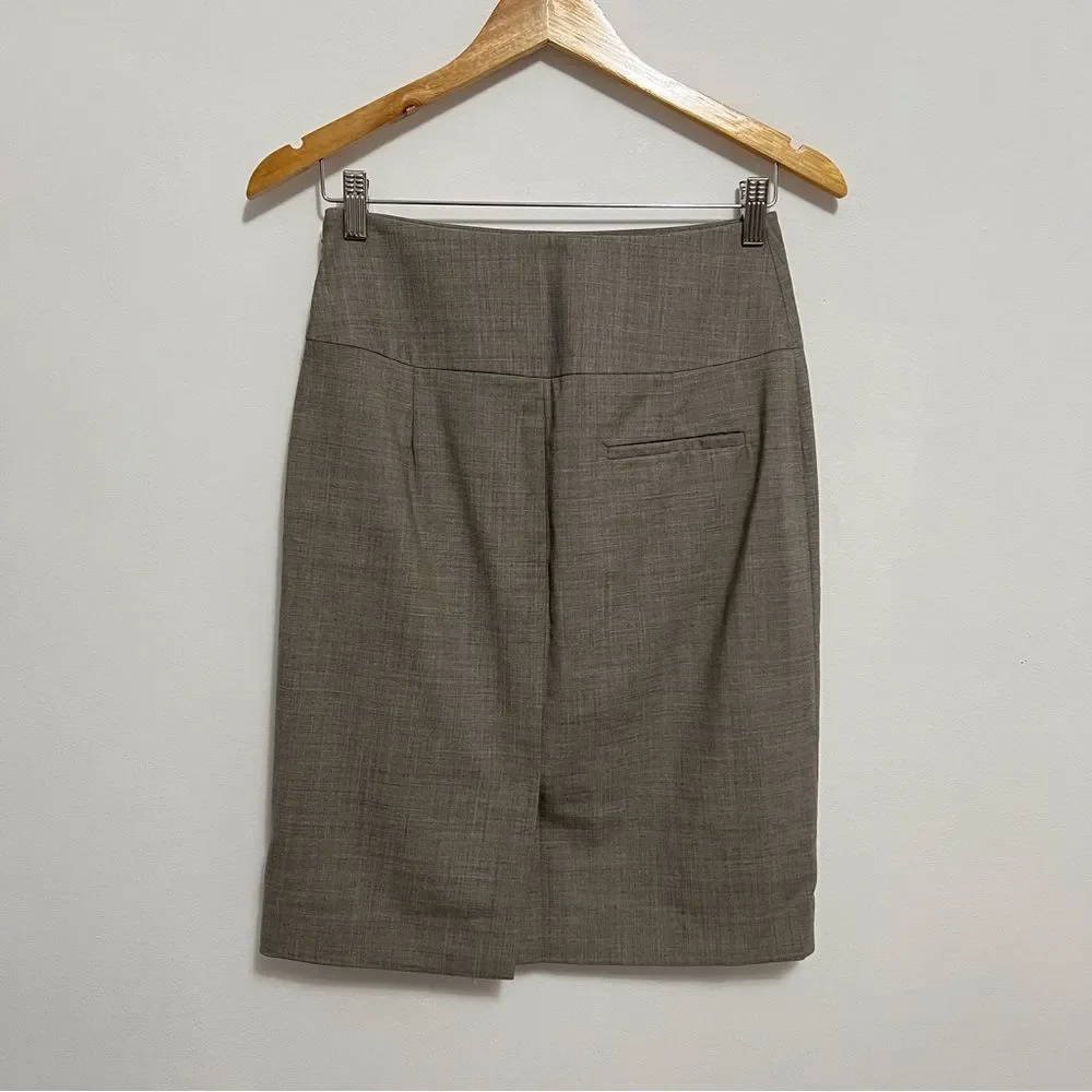 Banana Republic Brown Wool Pencil Skirt Size 4